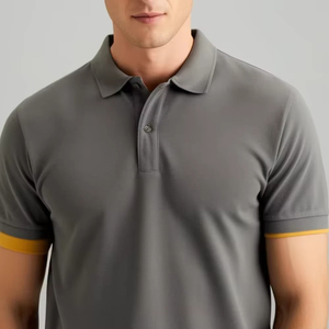 Polo de golf décontracté en coton 100% de haute qualité pour hommes, avec logo personnalisé, vente en gros - Product Image 6