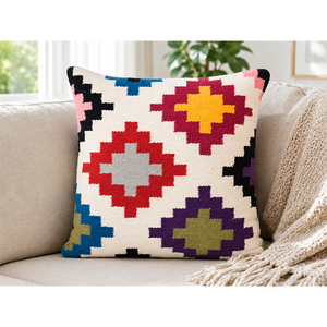 100% Cotton Macrame Cushion <b>Cover</b> Handmade Cotton Pillowcase Knotted Decorative <b>Throw</b> <b>Cover</b> for <b>Sofa</b> Chair Home Hotel - Product Image 3