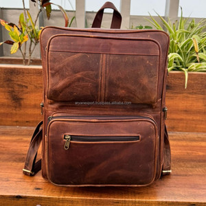 Vente en gros de sac à dos pour ordinateur portable en cuir pleine fleur de grande capacité pour hommes sac à dos de voyage en cuir véritable de haute qualité sac à dos - Product Image 2