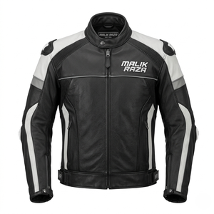 Handcrafted Premium Leather <b>Biker</b> <b>Jacket</b> For All Seasons Motorcycle Riders - Product Image 1
