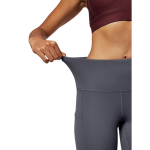 Leggings de yoga personnalisés taille mi-haute pour femmes, respirants, séchage rapide, écologiques, grandes tailles, collants de fitness 220g, fabricant en marque blanche - Product Image 4