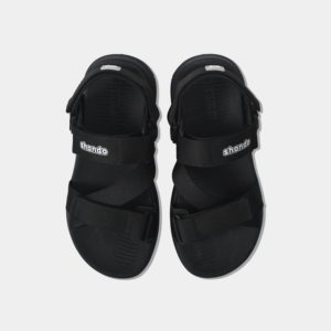 Nuevas Sandalias Casuales de Verano F8b con Punta Abierta, Diseño Giratorio, Agarre Mejorado, Estabilidad, Color Negro Completo, Suela de Goma - Product Image 6