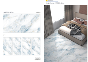 Azulejos de Cerámica de Porcelana Brillante de Lujo de 600*1200 mm, Diseño Moderno para Paredes Interiores de Villas y Pisos de Salas de Estar - Product Image 4