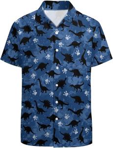 Camisa Ligera para Hombre, Manga Corta, Estampado Tropical Hawaiano, Casual de Playa, con Botones, Colorida, para Verano - Product Image 3