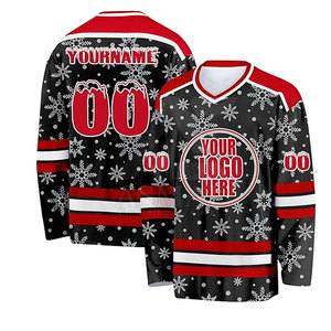 Jersey de Hockey Sublimado de Estilo Auténtico, Personalizado para Equipos, Prenda Deportiva de Hockey sobre Hielo de Poliéster Premium - Product Image 3