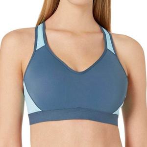 Custom Logo Women's Gym Sports Bra Breathable Seamless High Impact Four Way Stretch Yoga Workout Fitness <b>Crop</b> <b>Top</b> Lightweight De - Product Image 1