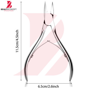 กรรไกรตัดเล็บสแตนเลส OEM ODM คุณภาพสูง สำหรับตัดเล็บเท้า ขายส่งอุปกรณ์เสริมความงามสำหรับร้านทำเล็บมืออาชีพ - Product Image 5