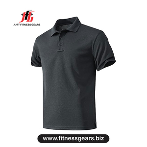 Polo à manches courtes pour homme, séchage rapide, tricoté, couleur unie, coupe décontractée - Product Image 3
