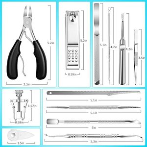 Kit d'outils de podologie en acier inoxydable de haute qualité pour ongles incarnés, outil pour ongles incarnés pour les ongles épais, coupe-ongles pour les ongles des pieds - Product Image 2