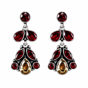 Proveedor Mayorista de Pendientes Colgantes |   Pendientes colgantes Ghungroo chapados en plata antigua |   Artículos Étnicos para Bodas Bohemias al por Mayor - Product Image 1