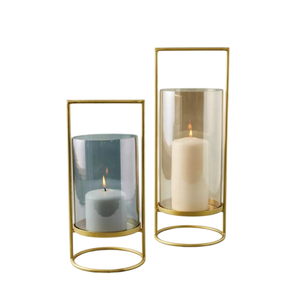 Amazing Metal & Glass Round Hurricane <b>Candle</b> <b>Holder</b> Heat Resistant For Wedding Christmas Home Tableware Decoration - Product Image 6