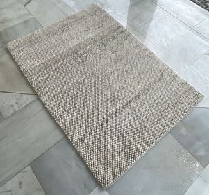 MORE Modern Wool Cotton <b>Cushioned</b> Thick (0.6-1 In.) Medium Pile Cotton Back <b>Rectangular</b> Area Rug Hand Woven 8'x10' Home Use - Product Image 4