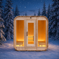Sauna Exterior Inteligente con Control WiFi, Certificación ETL, Madera de Pino Termotratada, Moderna, para Relajación en el Patio Trasero, Proyecto Argentina
