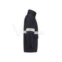 Veste industrielle d'extérieur pour hommes, à fermeture éclair intégrale, plusieurs poches, haute visibilité, polyester, séchage rapide, respirante, pour la construction