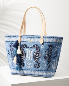 Boho Mandala Canvas Tote <b>Bag</b> with Solid Color Embroidery Zipper Closure Beach Summer Fashion Vintage Lady Shoulder Handbag - Product Image 2