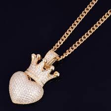 Colgante de Corazón con Moissanita de Alta Calidad, Estilo Hip Hop, Brillante, para Fiestas y Regalos, Amuletos de Moda - Product Image 5