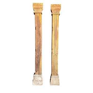 Columna Decorativa Tallada a Mano en Madera de Teca Sólida de Estilo Indio Vintage para Proyectos de Templos, Villas y Hoteles |   Mix Match 1 Contenedor - Product Image 2