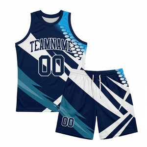 Ensemble d'uniformes d'équipe de basketball personnalisés, maillot et short en mesh respirant, vêtements de sport professionnels - Product Image 1