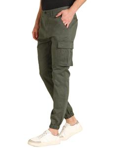 Pantalones Joggers Cargo Casuales para Hombre, 6 Bolsillos, Cintura Media, Decoración de Botones Rectos, Corte Ajustado Elegante, Spandex/Algodón, Invierno, Bangladesh - Product Image 1