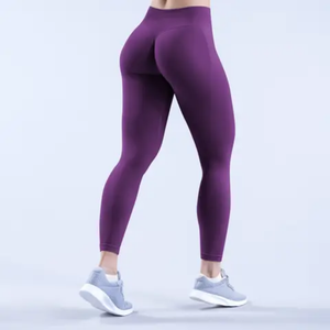Leggings de sport taille haute pour femmes, sans couture, séchage rapide, extensibles, avec poche invisible, doux pour la peau, OEM - Product Image 2
