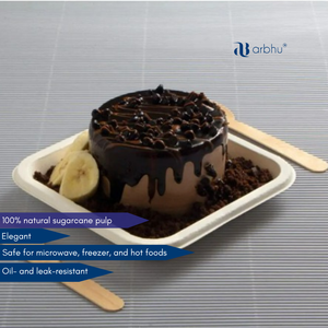 Plato de Bagazo Ecológico y Compostable, Bandeja de Fibra para Mayoristas y Proveedores de Alimentos Ecológicos - Product Image 2