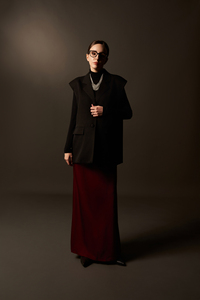 Conjunto de Blazer y Top para Mujer, Diseño ODM OEM de 2 Piezas, Cuello con Muescas, Transpirable, Elegante, Asimétrico, Mezcla de Poliéster, Corte Regular - Product Image 5