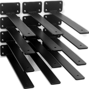 Estantes Flotantes de Doble Pared de Madera de Nogal con Tubo de Cobre para Almacenamiento en la Sala de Estar |   Diseño Industrial OEM Personalizado al por Mayor | - Product Image 3