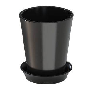 Soucoupe en plastique simple pour pot d'orchidée de 3,5 pouces |   Jardinière décorative aspect porcelaine |   Jardinière de jardin durable et écologique |   Modèle F193L - Product Image 3