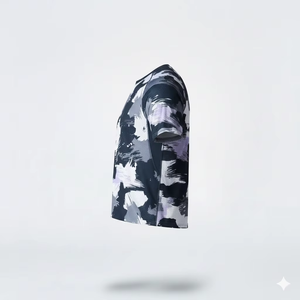 Camiseta Extra Grande para Hombre, 100% Poliéster, Impresa por Sublimación, 240 Gramos, Estilo Casual al por Mayor, con Diseño de Logotipo en Blanco - Product Image 3