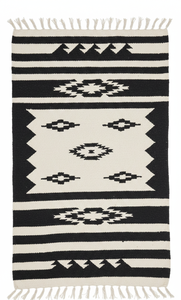 Alfombra Blanca Reversible de Algodón Tejida a Mano con Diseño Floral Moderno, Lavable a Máquina, para Hogar, Oración, Picnic y Viajes - Product Image 3