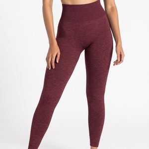 Pantalon de fitness taille haute personnalisé pour femme 2025 – Style européen et américain, uni, sans couture, respirant, infroissable, long, pour yoga - Product Image 5