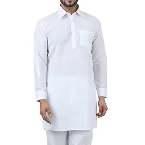Vente en gros usine OEM – Salwar Kameez pour hommes – Costume 2 pièces en coton sur mesure, décontracté, uni, pour fêtes, coupe ample, toutes saisons - Product Image 5