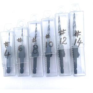 Contenitore di Stoccaggio in Plastica Estensibile a 6 Scomparti Utilizzato Come Custodia per Punte da Trapano Svasate di Ricambio per Legno - Product Image 1