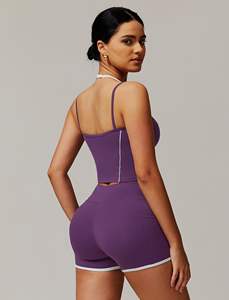 Ensemble de vêtements de sport pour femmes, vêtements de yoga, vêtements de sport, legging de sport, soutien-gorge de fitness sans couture, haut court, combinaison de yoga à manches longues - Product Image 4