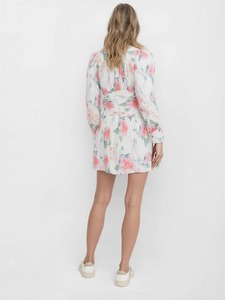 Vestido Mini de Algodón Estilo Boho Ecológico Más Vendido con Estampado Floral Encantador para Uso Casual en Resort - Product Image 4