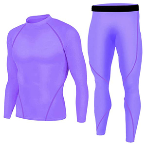 SIRIUS SPORTS ชุดออกกำลังกายผู้ชายสีดำแดงตัดกัน แขนยาว คอกลม กางเกงเอวยางยืด ทรงสปอร์ต 2 ชิ้น - Product Image 3