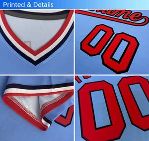 Uniforme de Béisbol Unisex al por Mayor, 100% Poliéster, de Alta Calidad, Personalizable con Logotipo y Nombre, Jersey de Béisbol con Cuello en V, Sublimación OEM ODM - Product Image 4