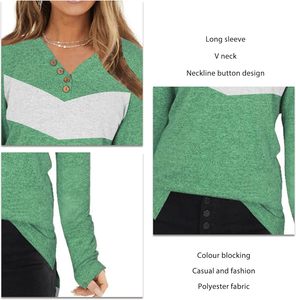Elegante Blusa de Invierno para Mujer, Manga Larga, Estilo Casual, Poliéster y Chifón, Cierre de Botones, Ropa de Moda - Product Image 1