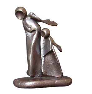 Silver Finished Home Decor for Living Room Durable Tabletop Modern Handmade Stainless Steel/Iron <b>Figurative</b> Sculpture - Product Image 5
