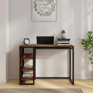 Organizador de Escritorio Industrial de Madera Sheesham con Estructura de Acero - Venta al por Mayor - Product Image 1