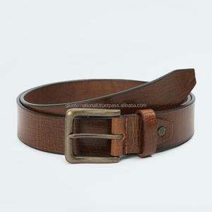 Cinturón de cuero genuino personalizado al por mayor proveedor de fabricación de cinturones de cuero de la India directamente para hombres y mujeres cinturón informal de negocios - Product Image 4