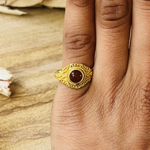 New Arrival Carnelian <b>Ring</b> Boho Floral Brass Women’s Jewelry 18k Gold Plated Vintage <b>Dainty</b> <b>Ring</b> Statement Ornate Wholesale <b>Ring</b> - Product Image 4
