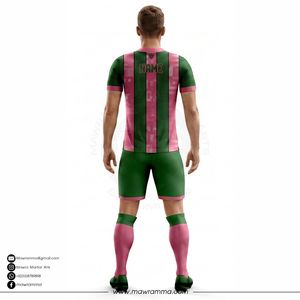 Conjunto de Camiseta de Fútbol Personalizada Mawra para Hombre, Degradado Verde Azul, Sublimada, Absorbente de Humedad, Corte Atlético, Manga Corta, Uniformes para Equipos - Product Image 2