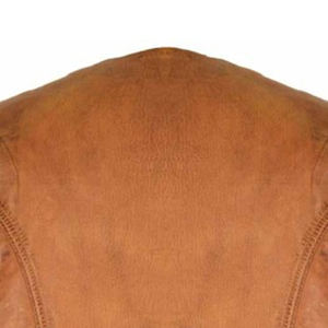 เสื้อกั๊กหนังผู้ชายกันน้ำสำหรับฤดูหนาวแบบกำหนดเองได้ พร้อมรายละเอียดกระดุม บริการ OEM หนังแท้ ปิดด้วยซิป เสื้อคลุมสำหรับใส่ด้านนอก - Product Image 6