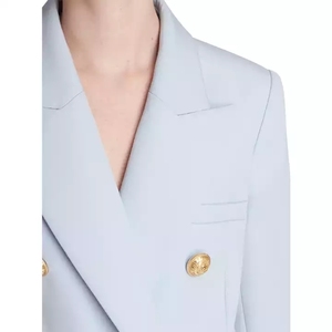Blazer pour femmes, design classique, couleur noire, élégant, coupe ajustée, double boutonnage, formel, décontracté, pour le bureau - Product Image 5