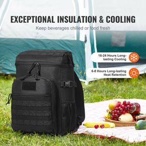Borsa Termica 25L con Design Molle, Zaino Tattico Isolato Multi-Tasca, Borsa Pranzo 600D con Scomparti Rimovibili, Morbida - Product Image 2