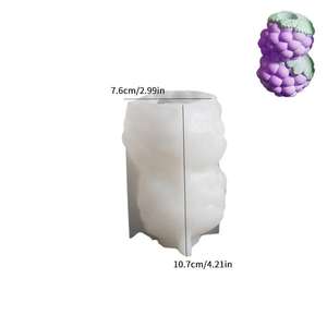 Molde de Silicona para Velas con Forma de Fruta Apilada, Portavelas de Yeso para Uvas, Fresas, Limones y Naranjas - Product Image 5