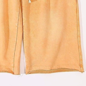 Pantalon de survêtement unisexe en molleton bouclette style streetwear, coupe ample et large, effet délavé vintage - Product Image 6