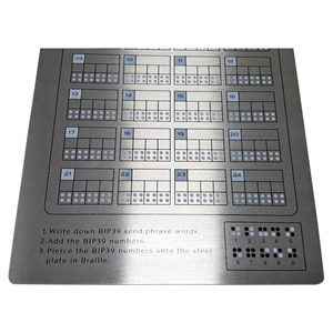 Plaque métallique rectangulaire personnalisée en acier inoxydable brossé, étanche, pour code mnémotechnique - Product Image 5