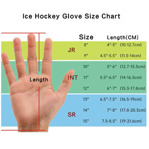 Gants de hockey sur glace, doigts entiers, bleu marine, polyester, fermeture auto-agrippante, unisexe, toutes saisons, évacuation de l'humidité, respirants - Product Image 6